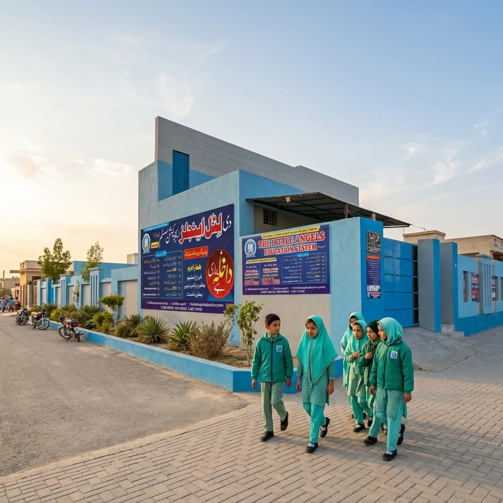 Modern campus building of Little Angels Education System, the best English medium school in Pakpattan